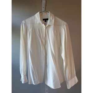 Rag & Bone Silk Ivory Button Down Shirt Long Sleeve Blouse XS‎ Extra Small